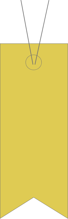 本のしおりを模したあしらい